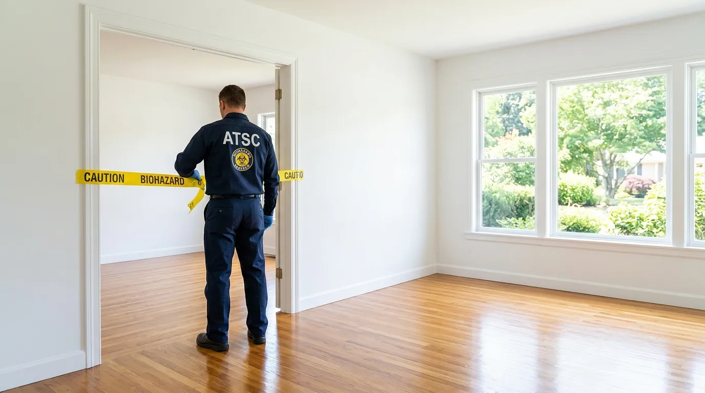 Certified biohazard cleanup crew performing Crime Scene Cleanup in Sun City